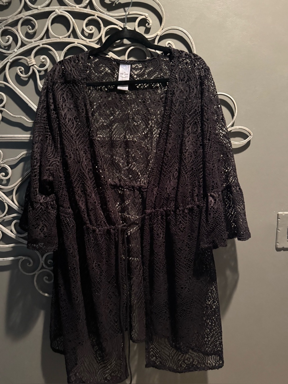 Women’s plus black Lacey swim suit cover up sexy sz 3x 24-26